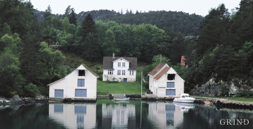 The large boathouses at Klinkholmen, Tysnes