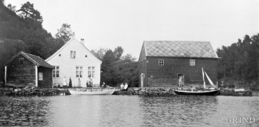Handelsstaden Kvalesund i Os, kring 1900