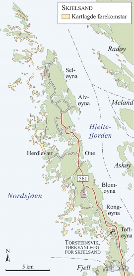 Kartlagde skjelsandforekomstar i Øygarden.