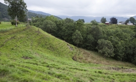 From Kambe. An example of a landscape with ravines between small valleys where forest now grows. 
