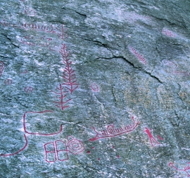 Rock inscriptions at Bruteigsteinen
