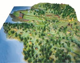 Model of the mining area at Litlabø, Stord