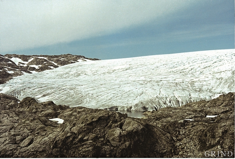 Blomstølsskarbreen fotografert i 1971 